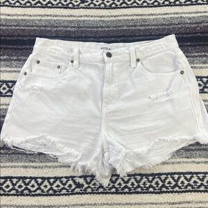 Pistola Jean 27 White Distressed Women Shorts